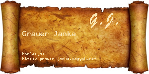 Grauer Janka névjegykártya